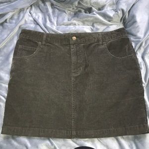 Olive Green corduroy skirt